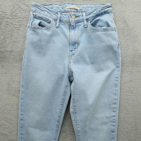 Levi's 721 Jeans Women's Size 27 Blue High-Rise Skinny Denim 28" Inseam Stretch - Picture 14 of 16